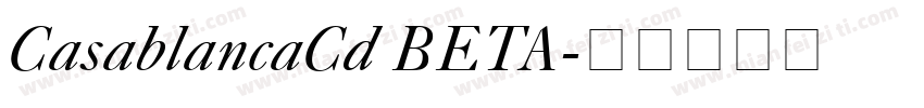CasablancaCd BETA字体转换
